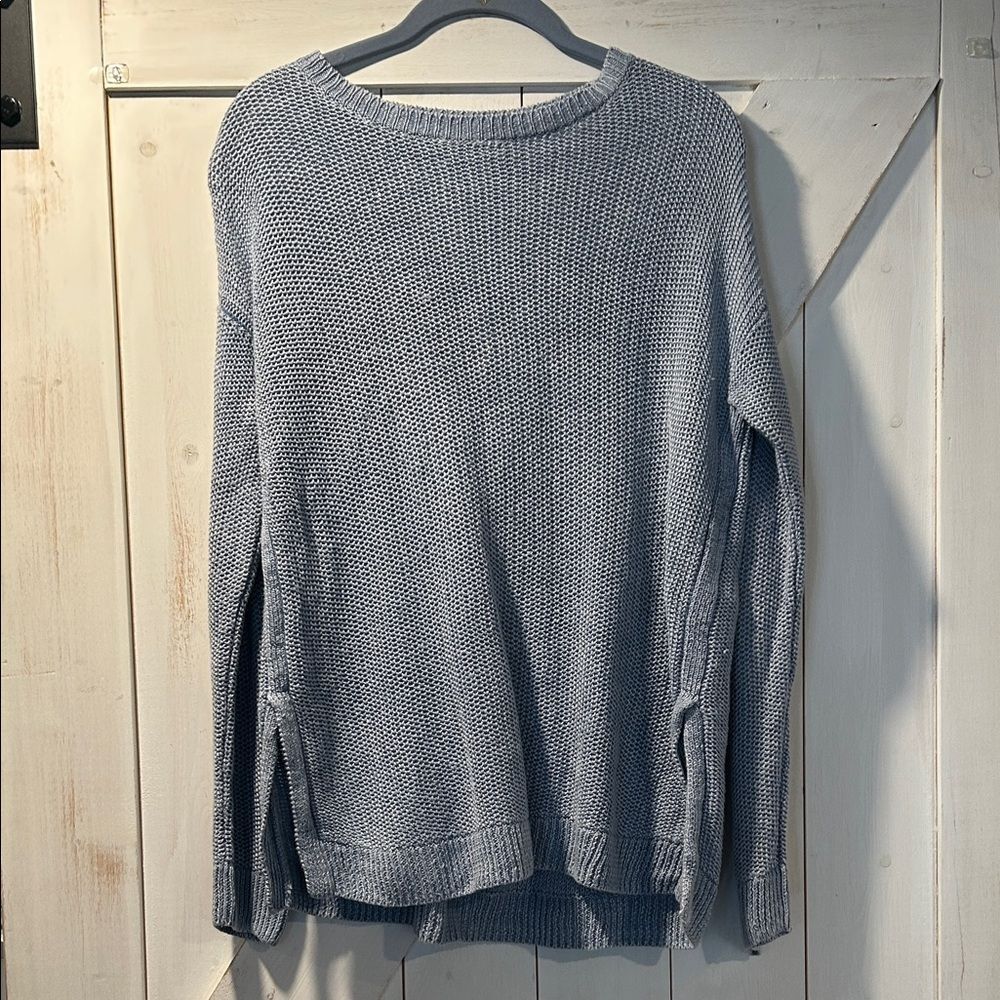 Polo Ralph Lauren Light Blue 100% Linen Knit Sweater Small Petite